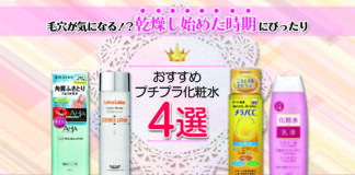毛穴が気になる!?乾燥し始めた時期にぴったりのプチプラ化粧水をご紹介します!